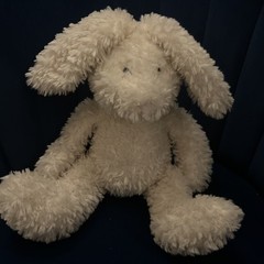 Beverly Hills Teddy Bear Co Easter Bunny Rabbit Cream Ivory 13” Soft Shaggy