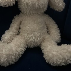 Beverly Hills Teddy Bear Co Easter Bunny Rabbit Cream Ivory 13” Soft Shaggy