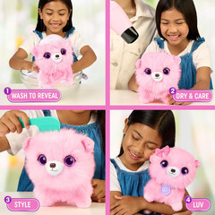 Pink Surprise Pet, Mystery Plush Toys, Stuffed Animals, Wash to Reveal 1 of 3 Re