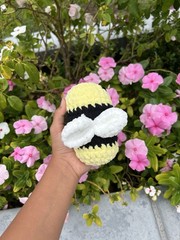 Handmade Crochet Bee Plush Stuffed Animal Toy Mini Yellow Black White