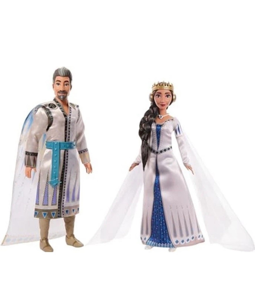 Disney Wish King Magnifico & Queen Amaya Dolls – 2-Pack Posable Fashion New