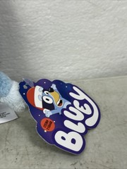 Bluey Plush Christmas Holiday with Santa Hat 7-8″ Backpack Clip Keychain