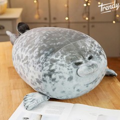 Chubby Blob Seal Plush Pillow Stuffed Animal Toy Plushie Sea Lion Large 60cm