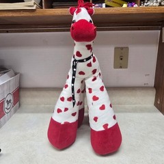 Bestever Valentine Giraffe Plush Red Hearts Long Legs White Stuffed Animal 20″