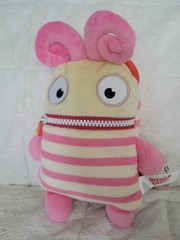 Worry Eaters Striped Plush Anxiety Monster Zipper Mouth Sorgenfresser EUC